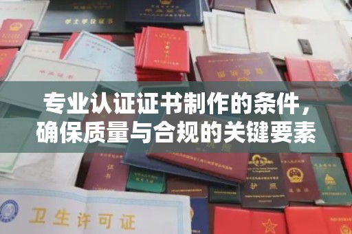 内门专业认证证书制作的条件，确保质量与合规的关键要素